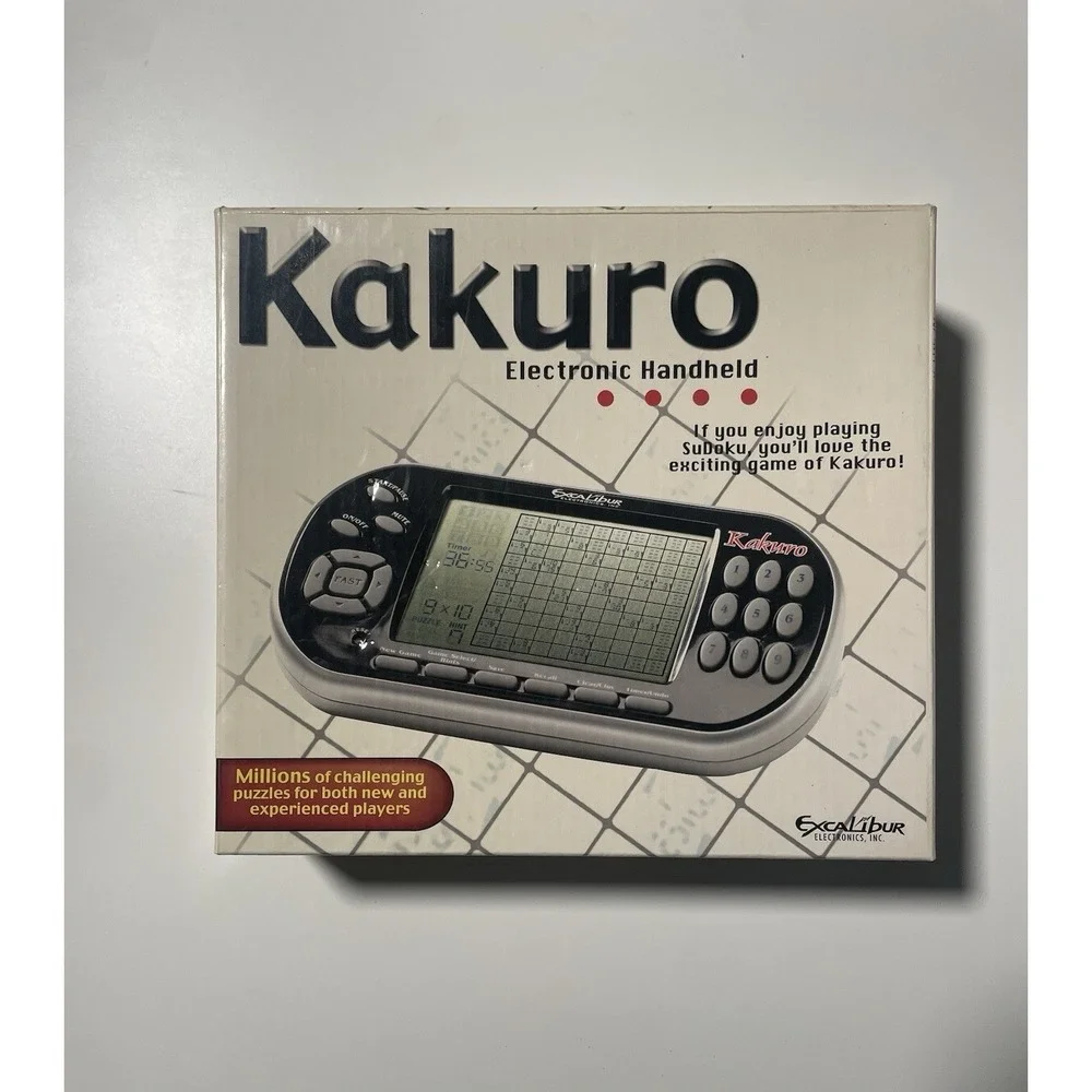 Excalibur Kakuro Electronic Handheld Puzzle Game Portable Digital Brain Teaser
